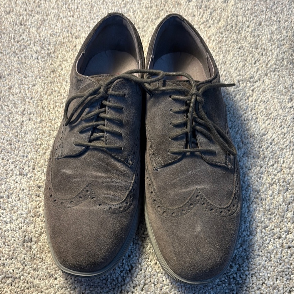 Men's Suede Oxford Shoes - Grey